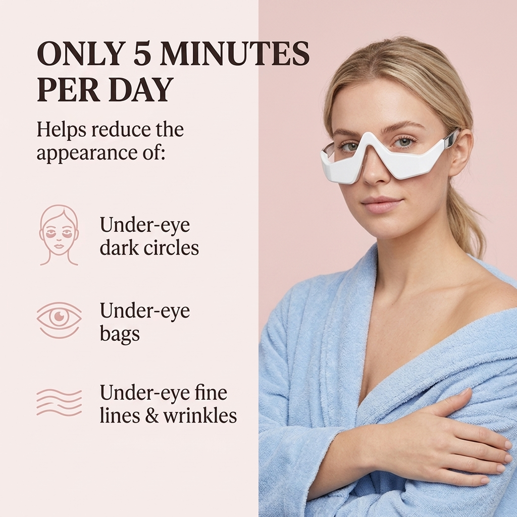 HushHour Red Light Under-Eye Glasses