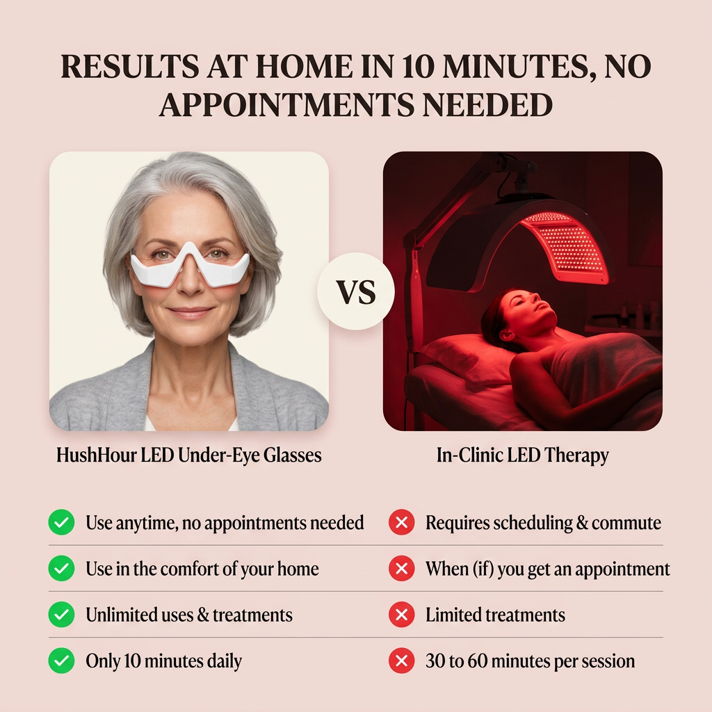 HushHour Red Light Under-Eye Glasses